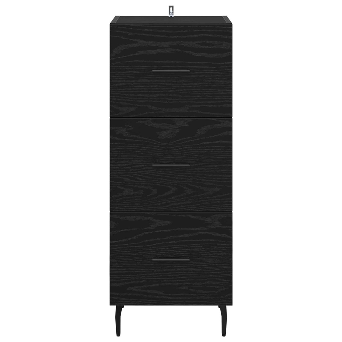 vidaXL Πλαϊνό γραφείο Μαύρη δρυς 34 x 34.5 x 90 εκ Επεξεργασμένο Ξύλο