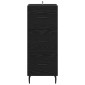 vidaXL Πλαϊνό γραφείο Μαύρη δρυς 34 x 34.5 x 90 εκ Επεξεργασμένο Ξύλο