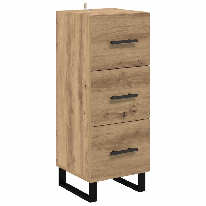 vidaXL Πλαϊνό γραφείο Artisan Oak 34,5 x 34 x 90 εκ.