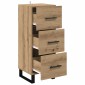 vidaXL Πλαϊνό γραφείο Artisan Oak 34,5 x 34 x 90 εκ.