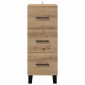 vidaXL Πλαϊνό γραφείο Artisan Oak 34,5 x 34 x 90 εκ.