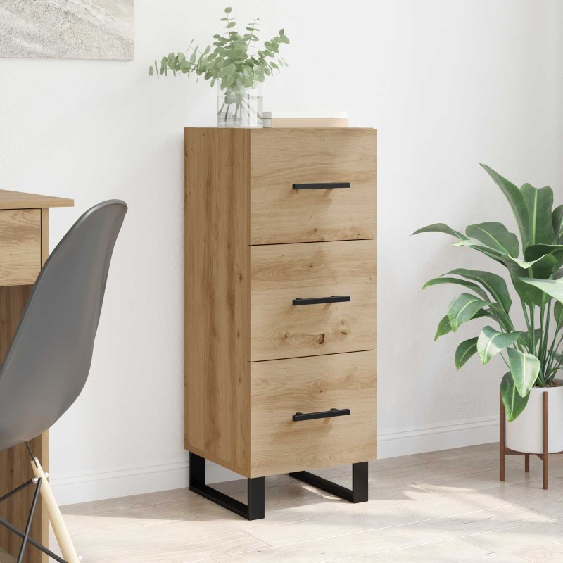 vidaXL Πλαϊνό γραφείο Artisan Oak 34,5 x 34 x 90 εκ.