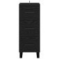 vidaXL Πλαϊνό γραφείο με συρτάρι Μαύρη Οξυά 34,5 x 34 x 90 εκ.