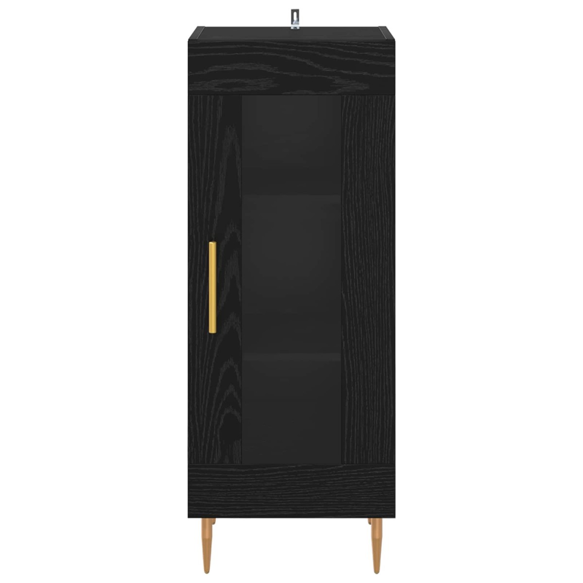 vidaXL Πλαϊνό γραφείο Μαύρη δρυς 34 x 34.5 x 90 εκ Επεξεργασμένο Ξύλο