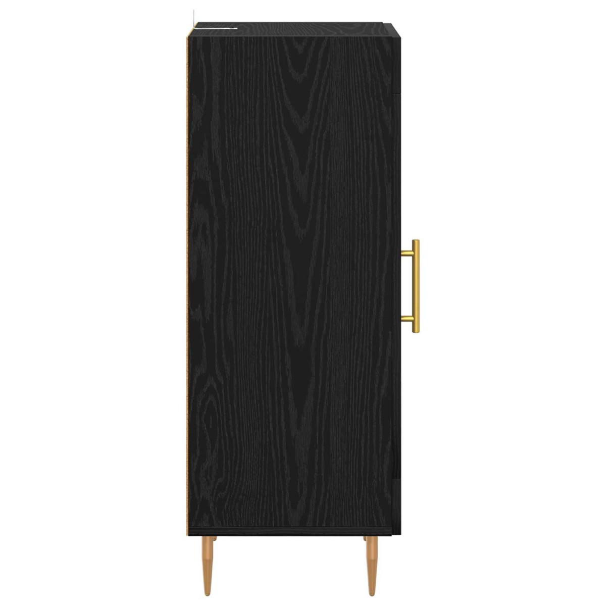 vidaXL Πλαϊνό γραφείο Μαύρη δρυς 34 x 34.5 x 90 εκ Επεξεργασμένο Ξύλο