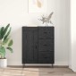 vidaXL Πλαϊνό γραφείο με συρτάρι Μαύρη Δρυς 69,5 x 34 x 90 εκ.