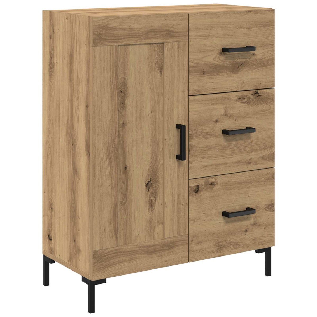 vidaXL Πλαϊνό γραφείο artisan δρυς 69.5 x 34 x 90 εκ.