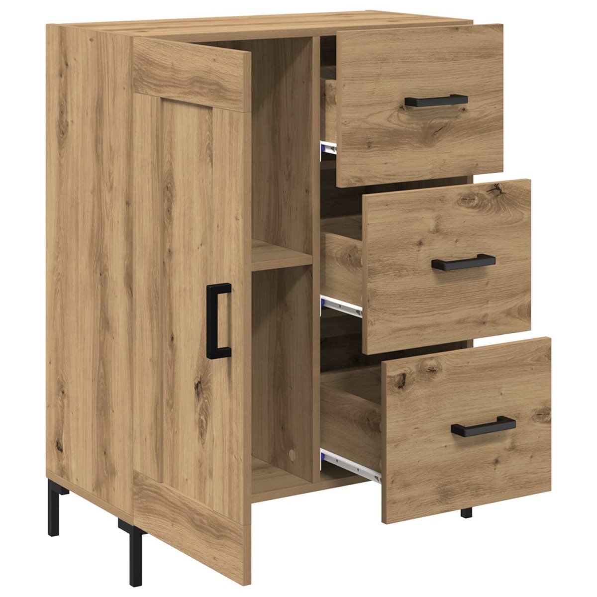 vidaXL Πλαϊνό γραφείο artisan δρυς 69.5 x 34 x 90 εκ.