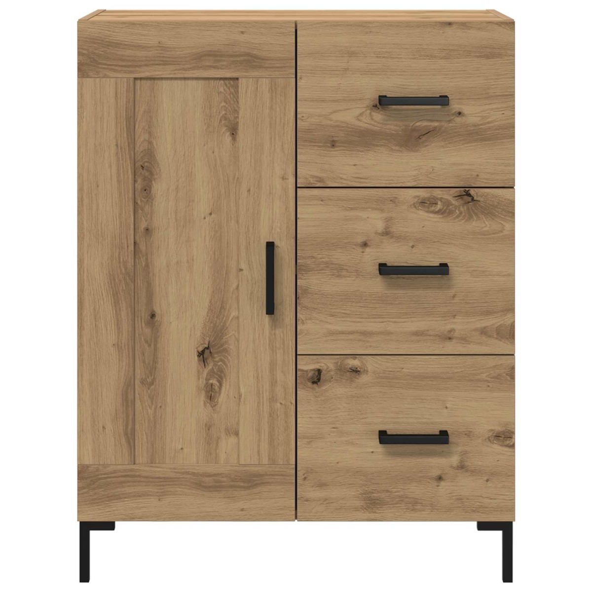 vidaXL Πλαϊνό γραφείο artisan δρυς 69.5 x 34 x 90 εκ.