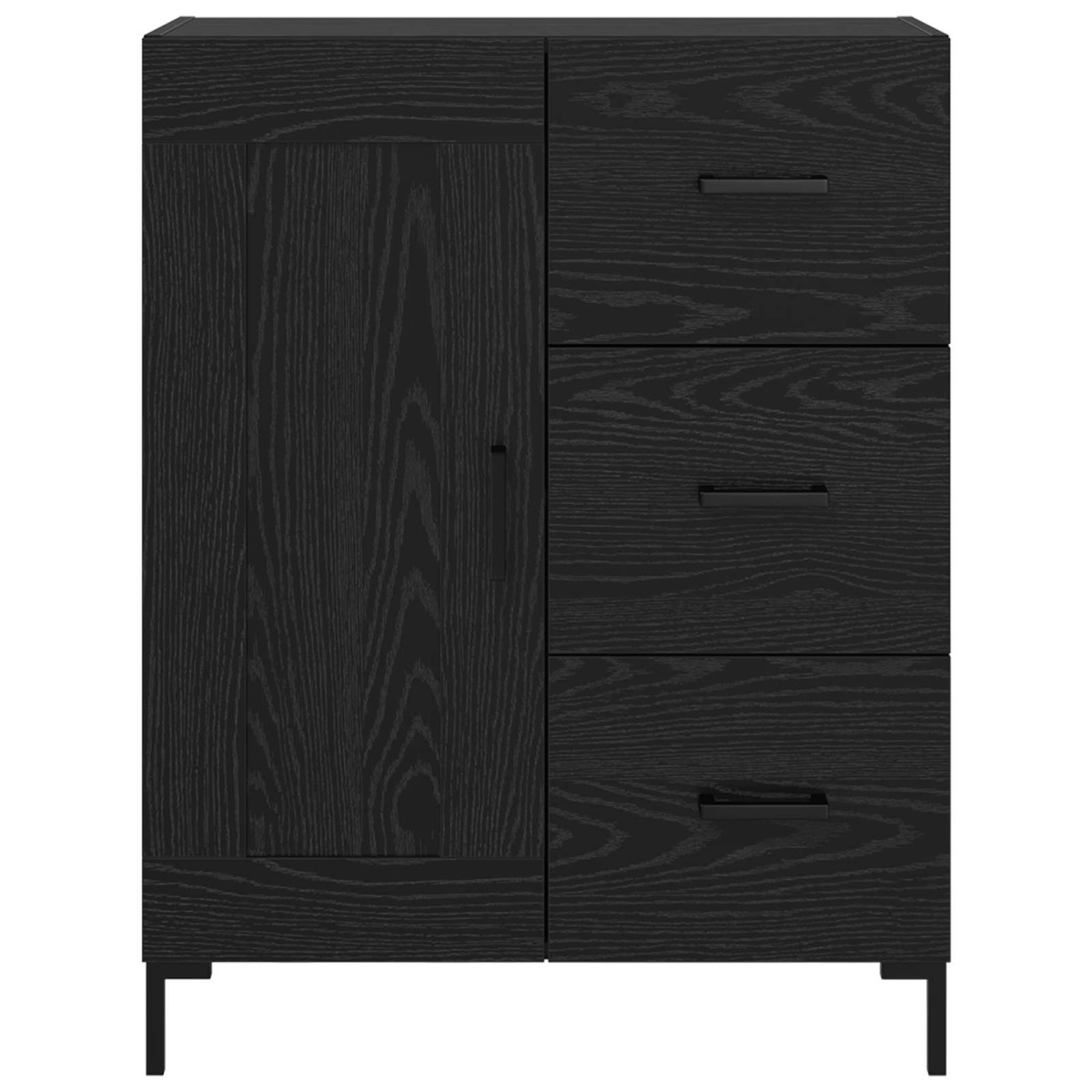 vidaXL Πλαϊνό γραφείο Μαύρη δρυς 69.5 x 34 x 90 εκ. Επεξεργασμένο Ξύλο