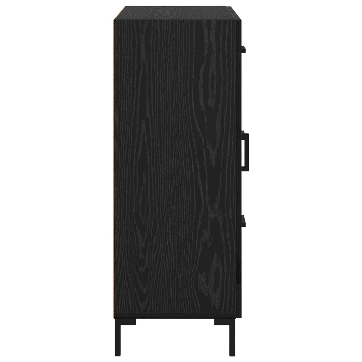 vidaXL Πλαϊνό γραφείο Μαύρη δρυς 69.5 x 34 x 90 εκ. Επεξεργασμένο Ξύλο