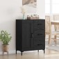 vidaXL Πλαϊνό γραφείο Μαύρη δρυς 69.5 x 34 x 90 εκ. Επεξεργασμένο Ξύλο
