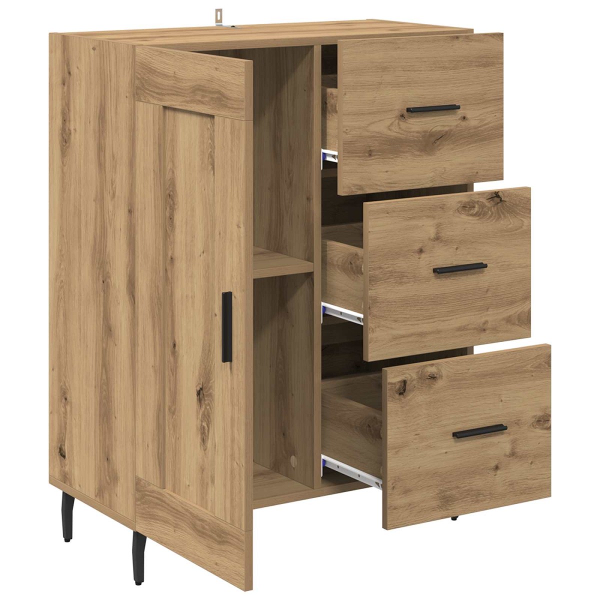 vidaXL Πλαϊνό γραφείο Artisan Oak 69,5 x 34 x 90 εκ.