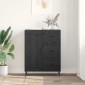 vidaXL Πλαϊνό γραφείο με συρτάρι Μαύρη Οξυά 69,5 x 34 x 90 εκ.
