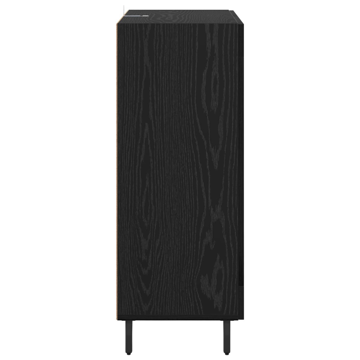 vidaXL Πλαϊνό γραφείο με συρτάρι Μαύρη Οξυά 69,5 x 34 x 90 εκ.