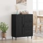 vidaXL Πλαϊνό γραφείο με συρτάρι Μαύρη Οξυά 69,5 x 34 x 90 εκ.