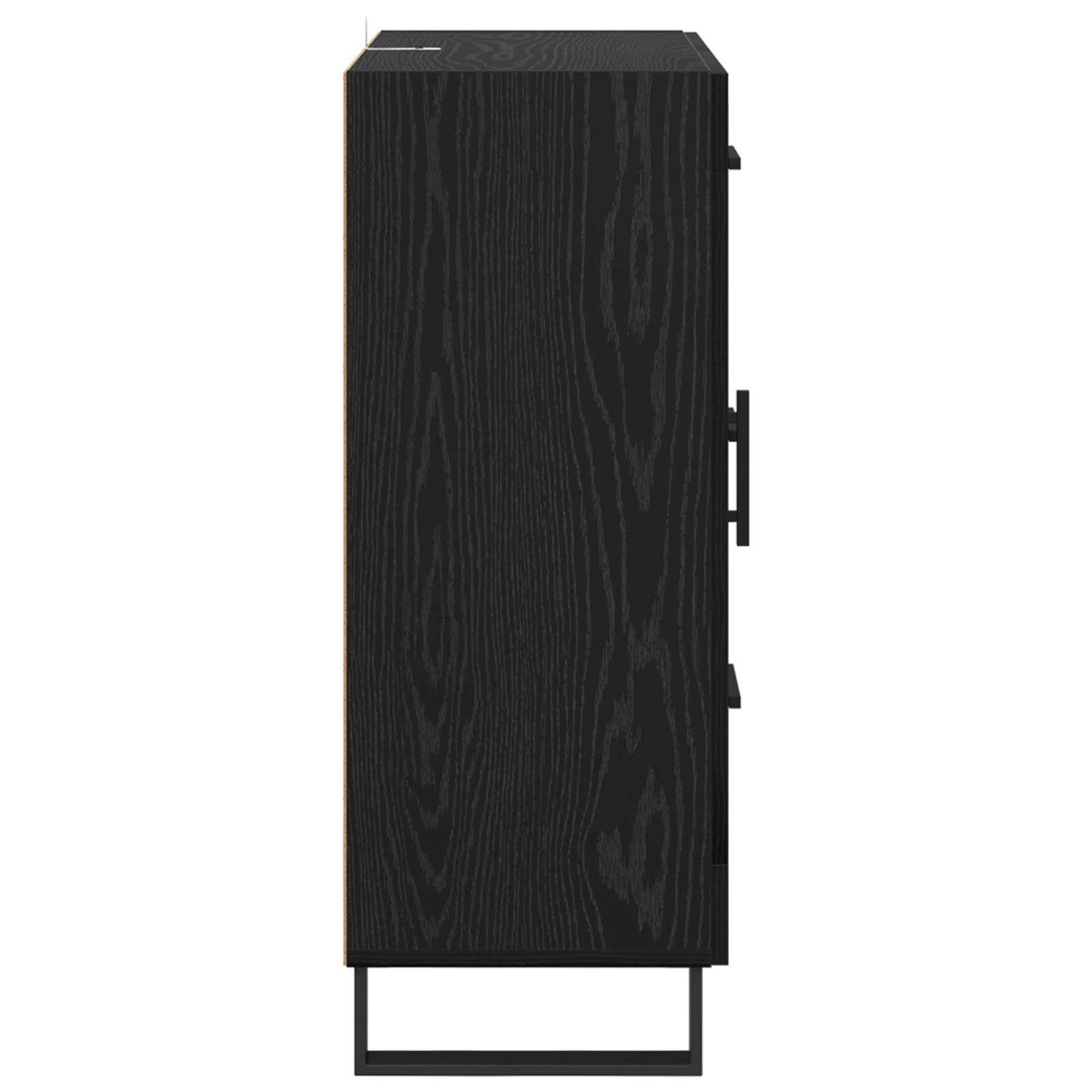 vidaXL Πλαϊνό γραφείο με συρτάρι Μαύρη Οξυά 69,5 x 34 x 90 εκ.