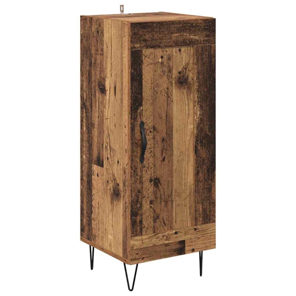 vidaXL Πλαϊνό γραφείο Παλιό Ξύλο 34,5 x 34 x 90 εκ.