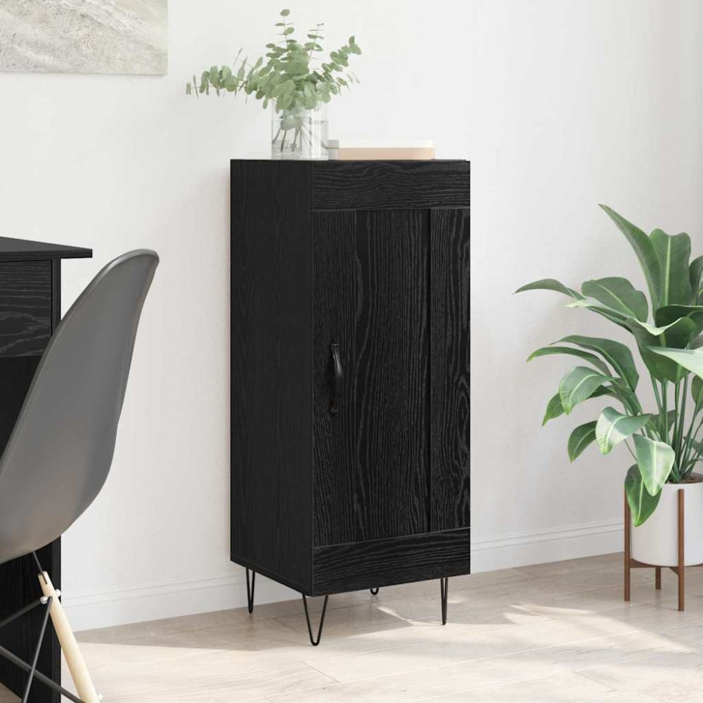 vidaXL Πλαϊνό γραφείο Μαύρη Οξυά 34,5 x 34 x 90 εκ.