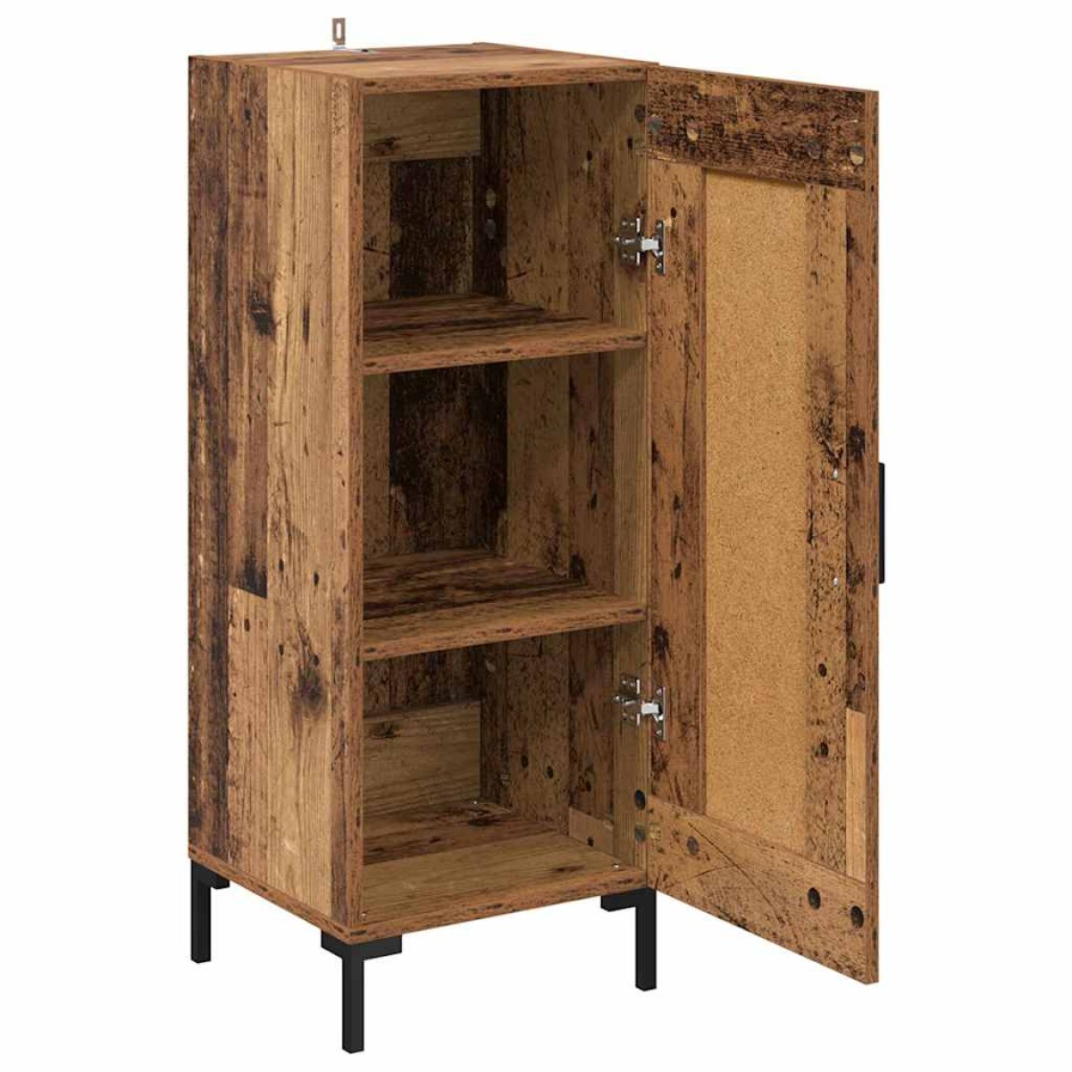 vidaXL Πλαϊνό γραφείο Olden Παλιό Ξύλο 34,5 x 34 x 90 εκ.