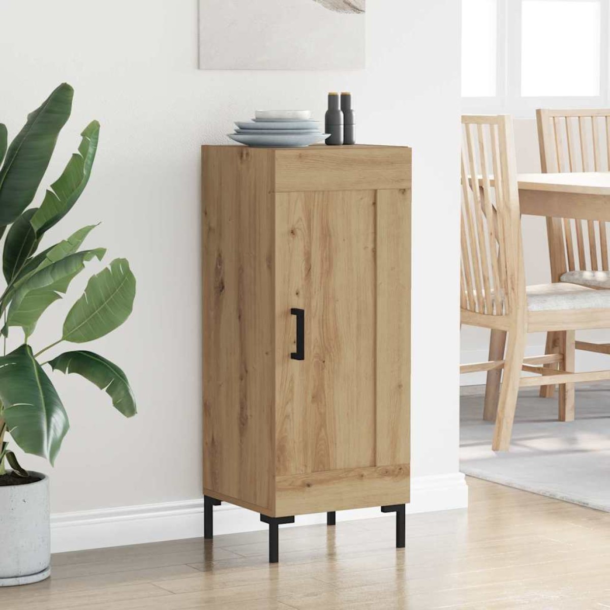 vidaXL Πλαϊνό γραφείο Olden Artisan Oak 34,5 x 34 x 90 εκ.
