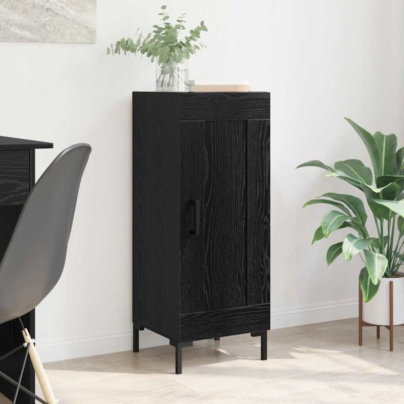 vidaXL Πλαϊνό γραφείο Olden Μαύρη Οξυά 34,5 x 34 x 90 εκ.