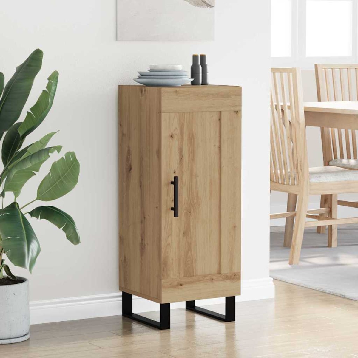 vidaXL Πλαϊνό γραφείο Artisan Oak 34,5 x 34 x 90 εκ.