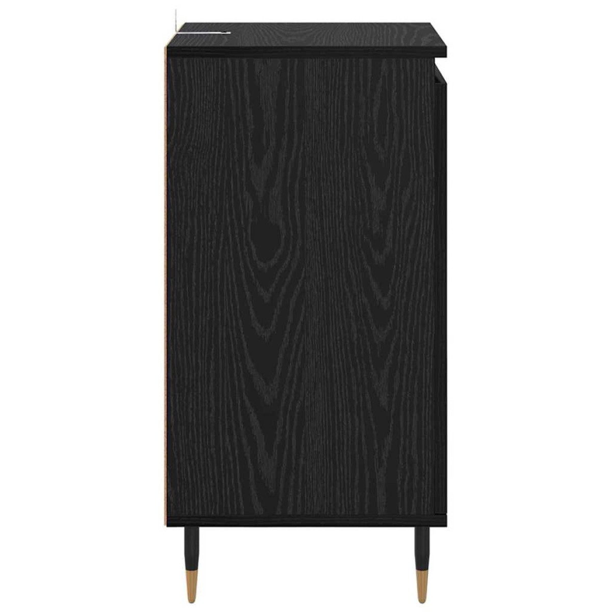 vidaXL Πλαϊνό γραφείο 2 τμχ. Μαύρη Οξυά 40 x 35 x 70 εκ.