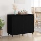 vidaXL Πλαϊνό γραφείο 2 τμχ. Μαύρη Οξυά 40 x 35 x 70 εκ.