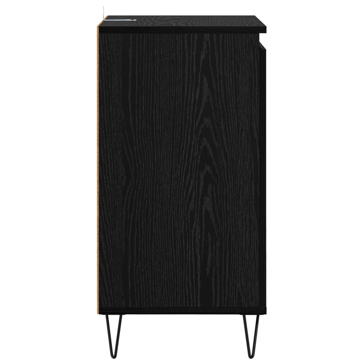 vidaXL Πλαϊνό γραφείο Μαύρη Οξυά 40 x 35 x 70 εκ. Επεξεργασμένο Ξύλο