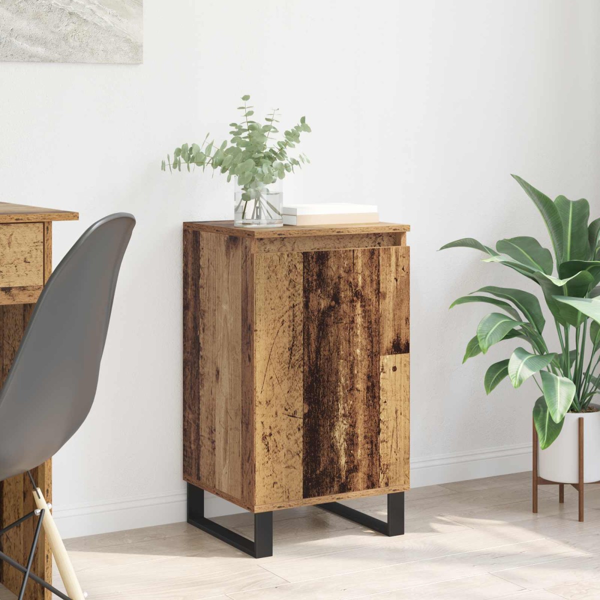 vidaXL Πλαϊνό γραφείο Παλιό ξύλο 40 x 35 x 70 εκ. Επεξεργασμένο Ξύλο