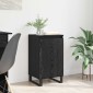 vidaXL Πλαϊνό γραφείο Μαύρη Οξυά 40 x 35 x 70 εκ. Επεξεργασμένο Ξύλο