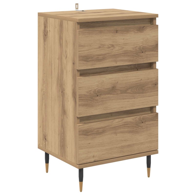 vidaXL Πλαϊνό γραφείο artisan δρυς 35 x 40 x 70 εκ. Επεξεργασμένο Ξύλο