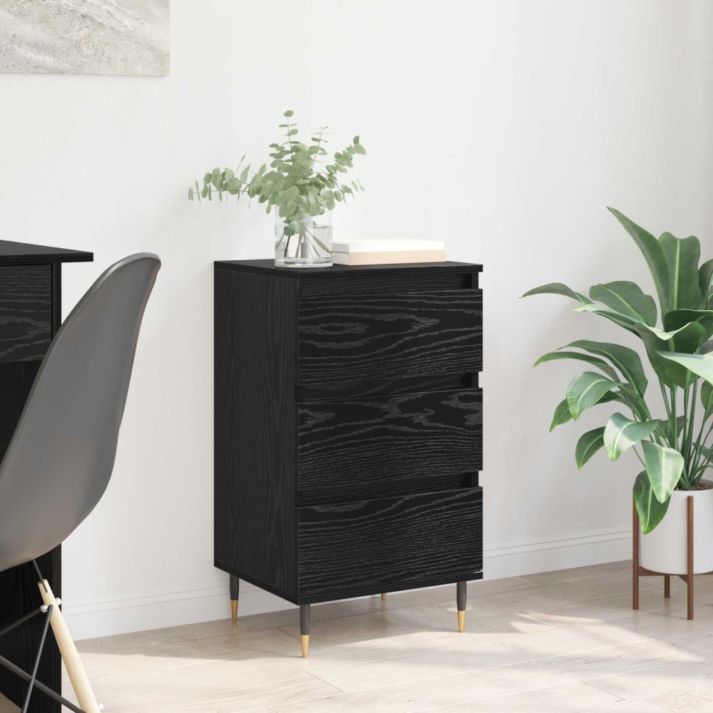 vidaXL Πλαϊνό γραφείο Μαύρη δρυς 35 x 40 x 70 εκ. Επεξεργασμένο Ξύλο