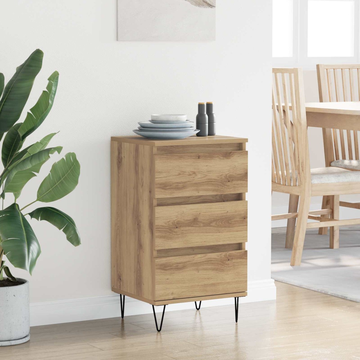 vidaXL Πλαϊνό γραφείο Artisan Oak 40 x 35 x 70 εκ.