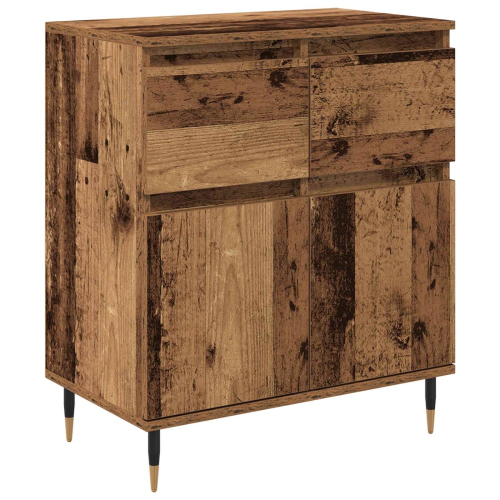 vidaXL Πλαϊνό γραφείο με συρτάρι Παλιό Ξύλο 60 x 35 x 70 cm