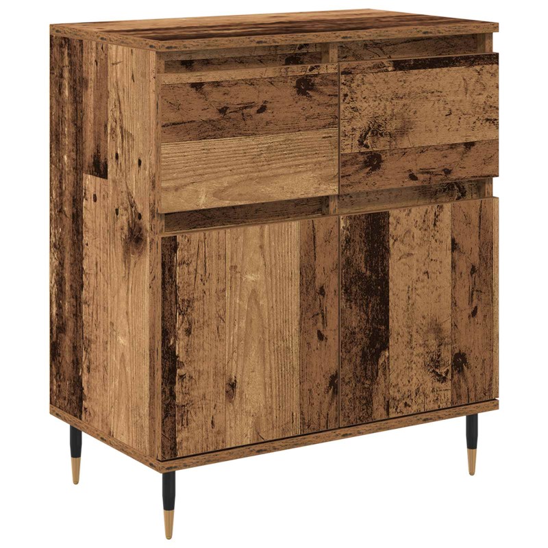 vidaXL Πλαϊνό γραφείο με συρτάρι Παλιό Ξύλο 60 x 35 x 70 cm