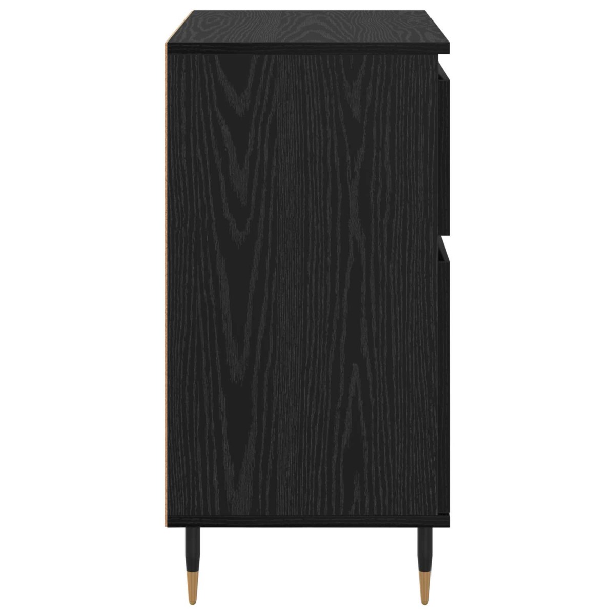 vidaXL Πλαϊνό γραφείο με συρτάρι Μαύρη Οξυά 60 x 35 x 70 cm