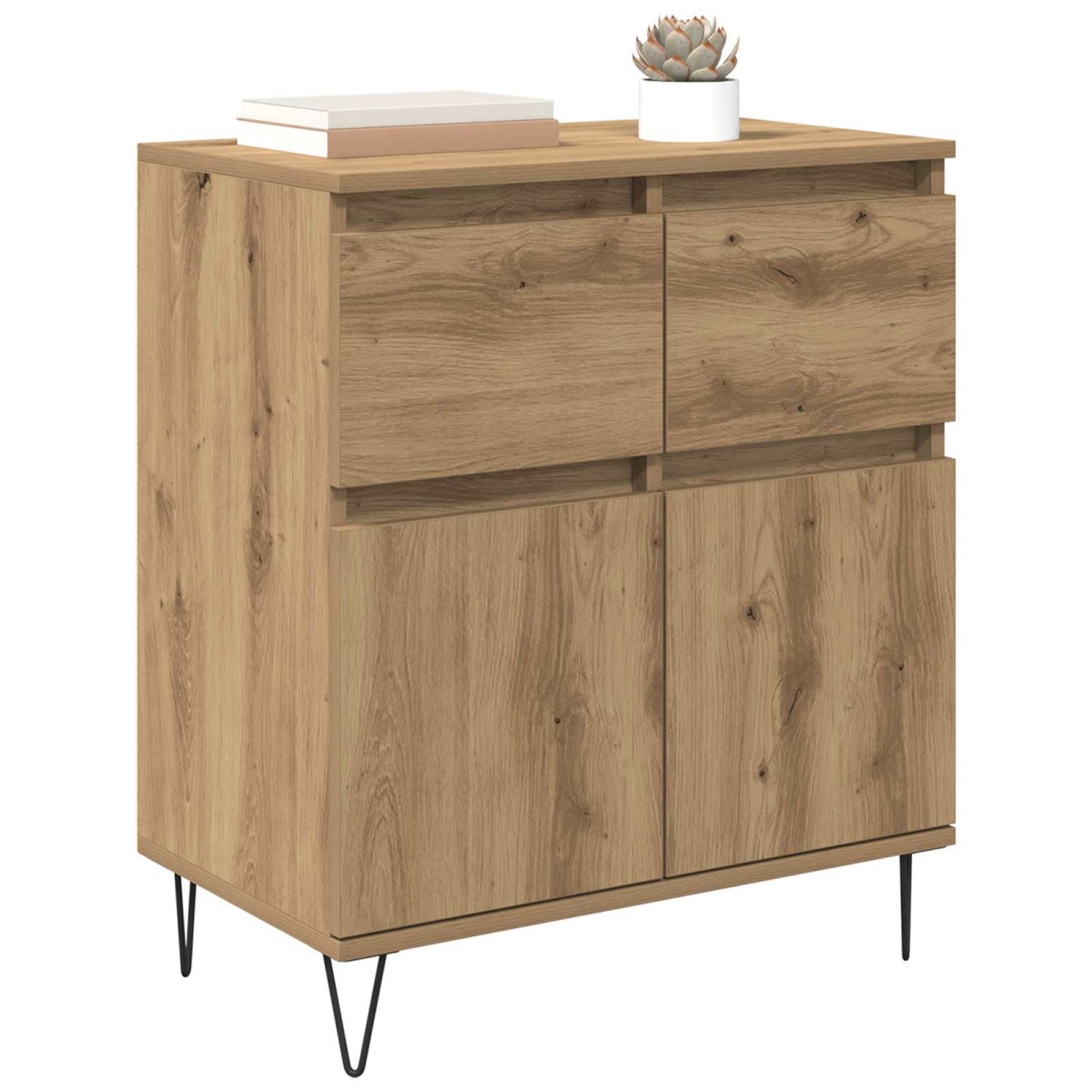 vidaXL Πλαϊνό γραφείο Artisan Oak 60 x 35 x 70 cm
