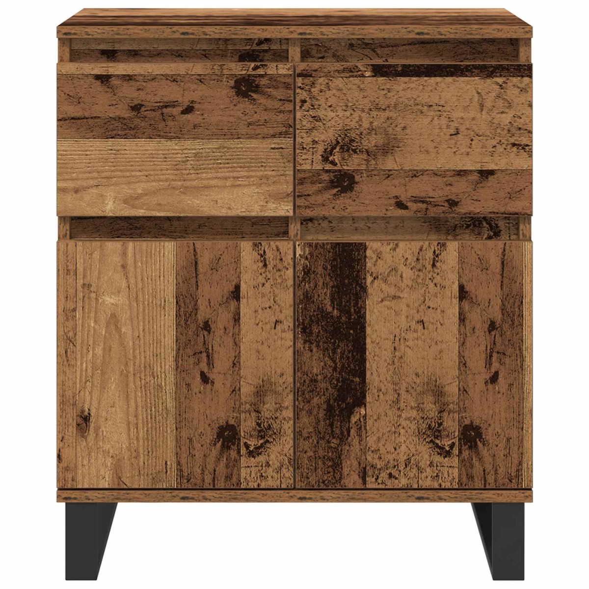 vidaXL Πλαϊνό γραφείο με συρτάρι Παλιό Ξύλο 60 x 35 x 70 cm