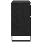 vidaXL Πλαϊνό γραφείο με συρτάρι Μαύρη Οξυά 60 x 35 x 70 cm