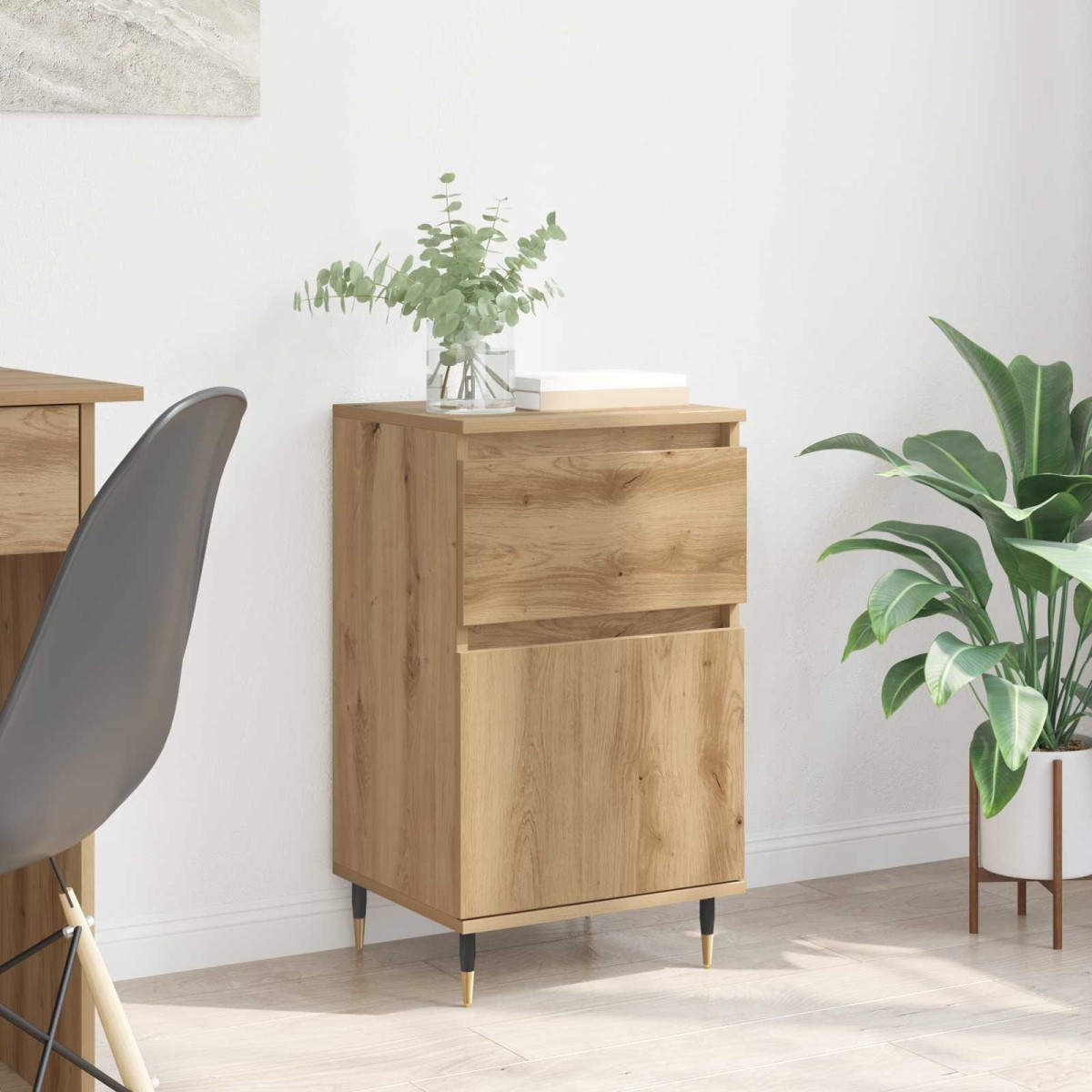vidaXL Πλαϊνό γραφείο Artisan Oak 40 x 35 x 70 εκ.
