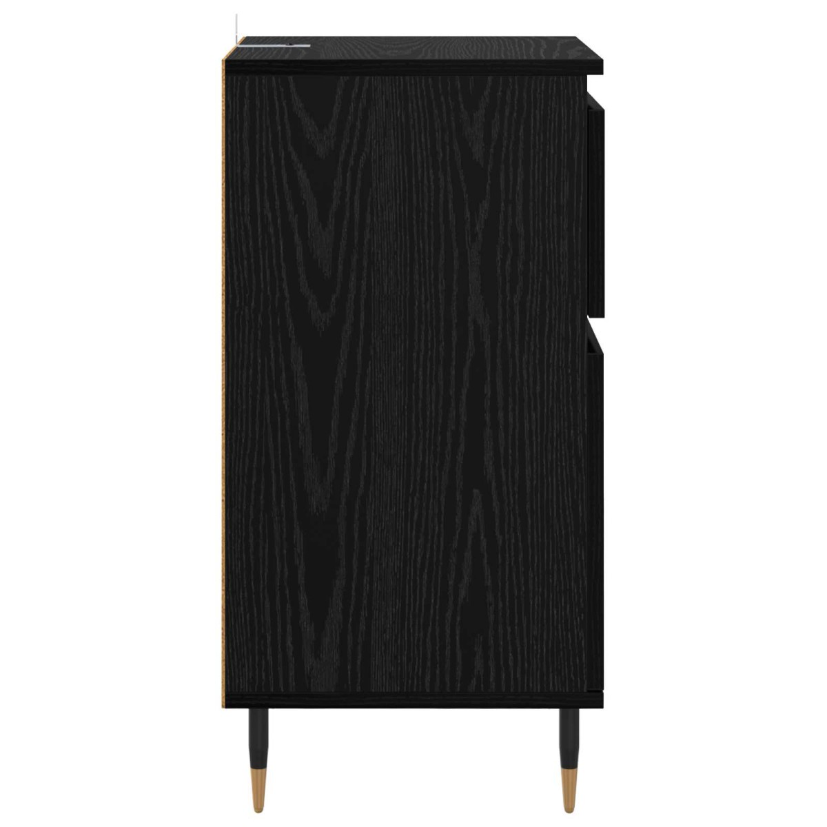 vidaXL Πλαϊνό γραφείο με συρτάρι Μαύρη Οξυά 40 x 35 x 70 εκ.