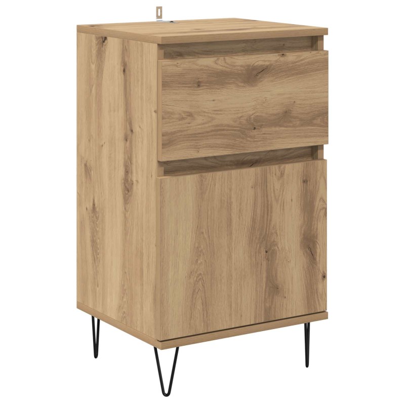 vidaXL Πλαϊνό γραφείο artisan δρυς 35 x 40 x 70 εκ. Επεξεργασμένο Ξύλο