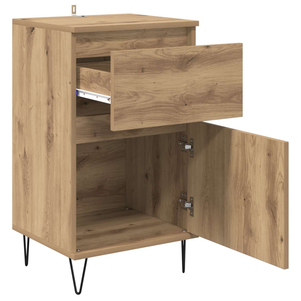 vidaXL Πλαϊνό γραφείο artisan δρυς 35 x 40 x 70 εκ. Επεξεργασμένο Ξύλο