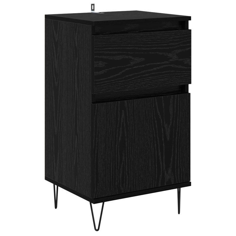 vidaXL Πλαϊνό γραφείο Μαύρη δρυς 35 x 40 x 70 εκ. Επεξεργασμένο Ξύλο