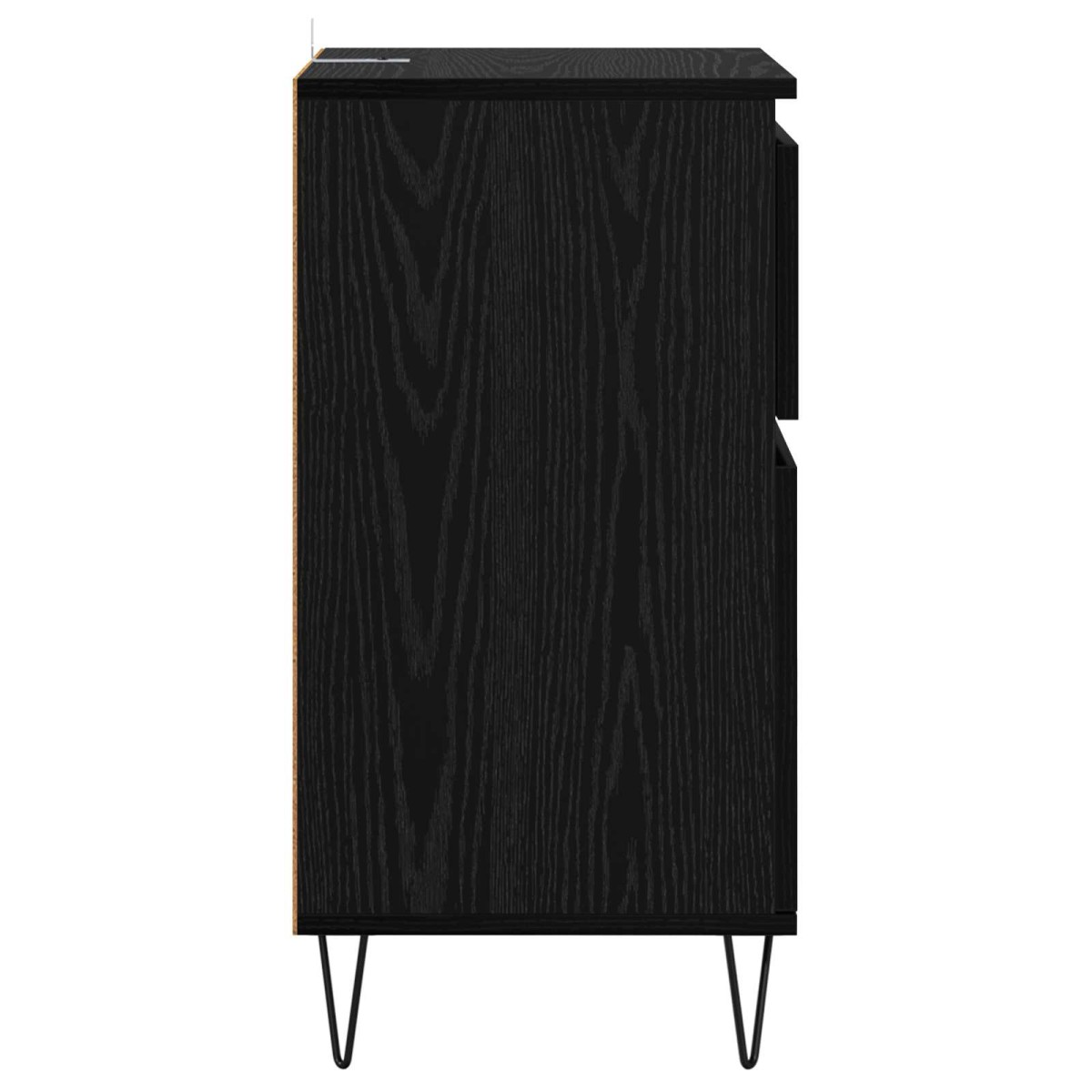 vidaXL Πλαϊνό γραφείο Μαύρη δρυς 35 x 40 x 70 εκ. Επεξεργασμένο Ξύλο