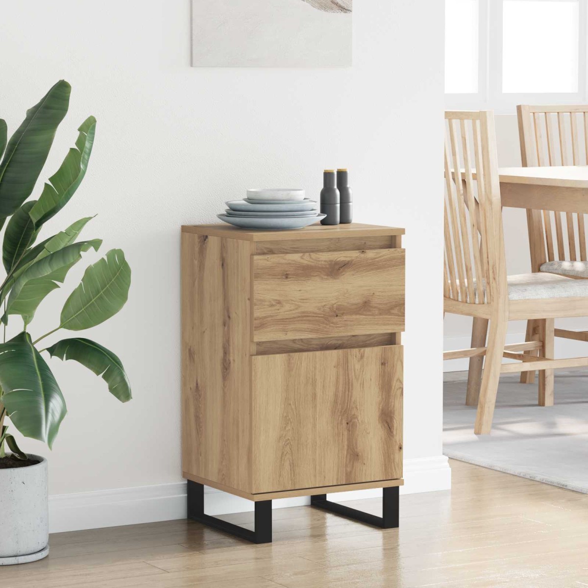 vidaXL Πλαϊνό γραφείο artisan δρυς 35 x 40 x 70 εκ. Επεξεργασμένο Ξύλο
