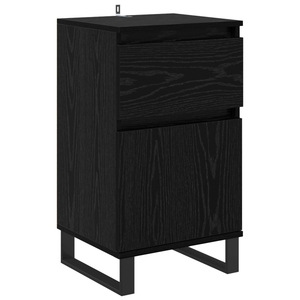 vidaXL Πλαϊνό γραφείο Μαύρη δρυς 35 x 40 x 70 εκ. Επεξεργασμένο Ξύλο