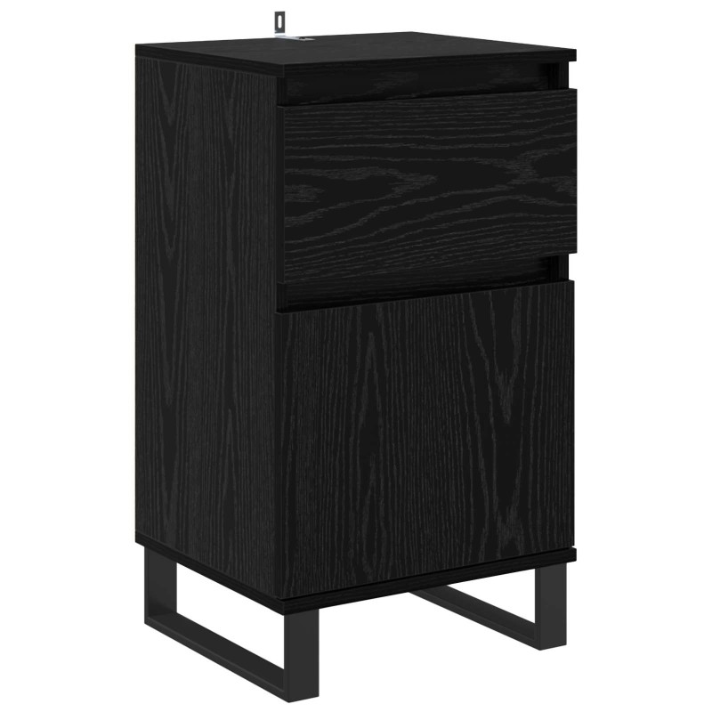 vidaXL Πλαϊνό γραφείο Μαύρη δρυς 35 x 40 x 70 εκ. Επεξεργασμένο Ξύλο